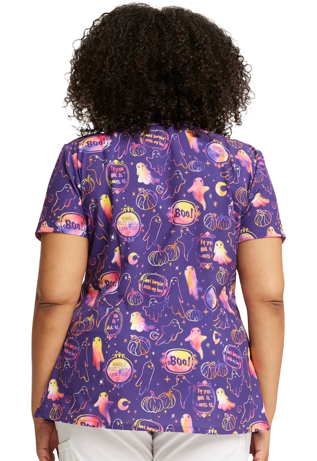 EDS Signature - Women's V-Neck Print Top