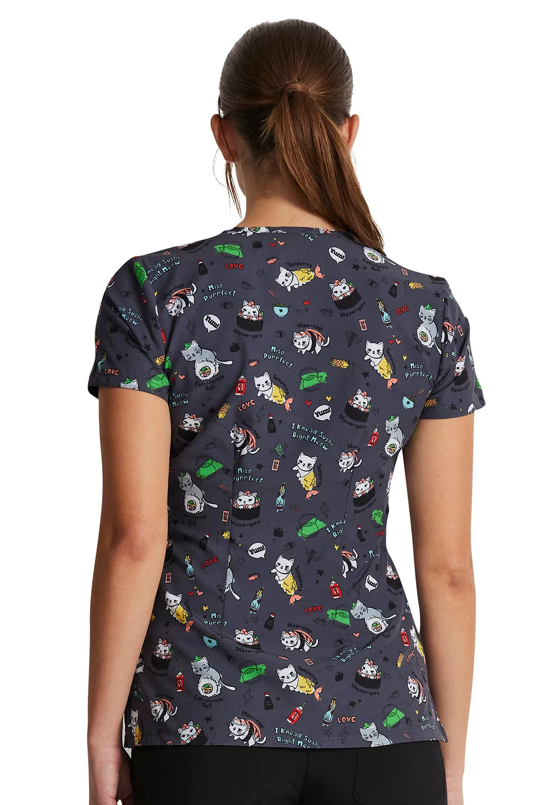 EDS Signature - Women's V-Neck Print Top