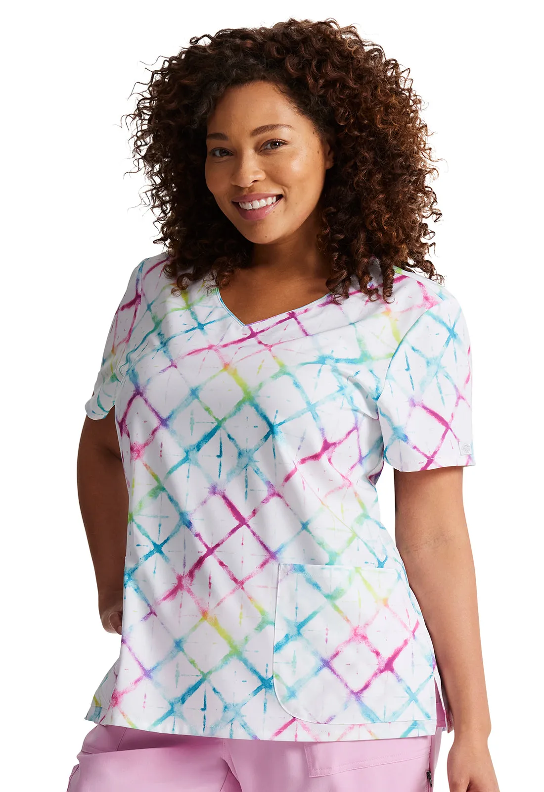 EDS Signature - Women's V-Neck Print Top