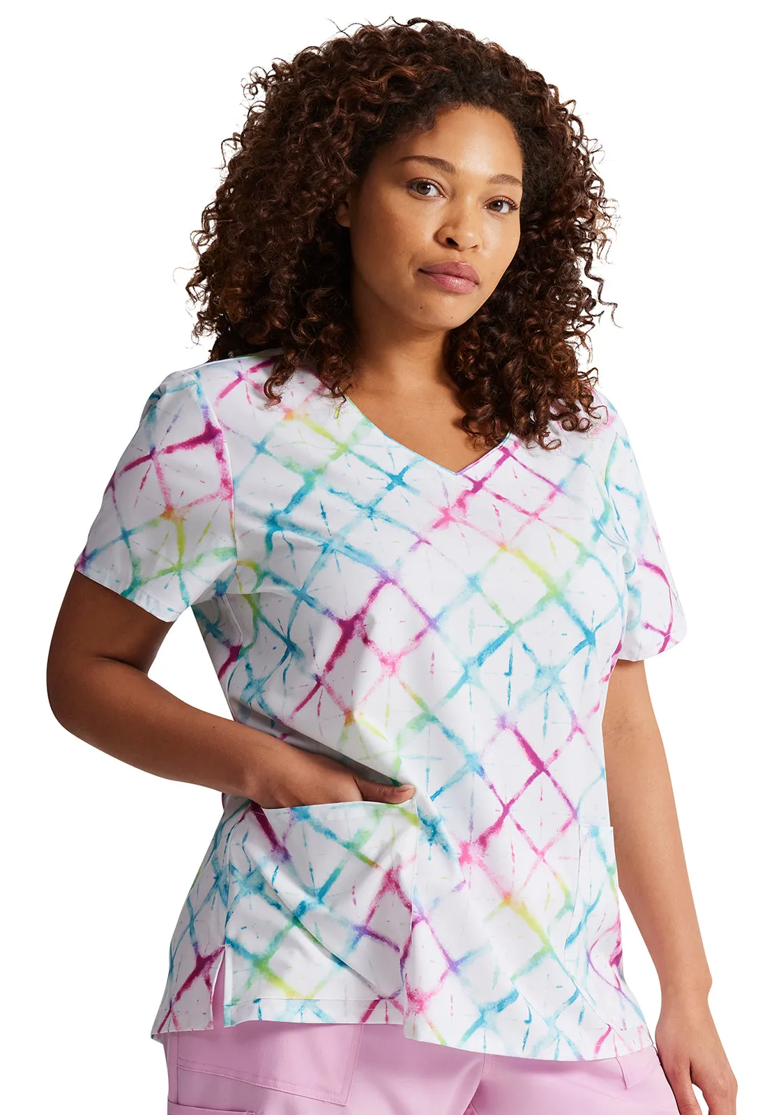 EDS Signature - Women's V-Neck Print Top