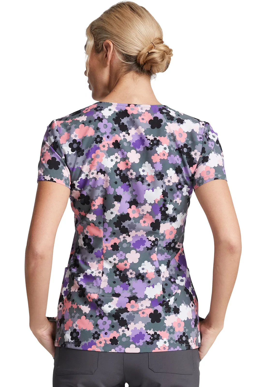 EDS Signature - Women's V-Neck Print Top