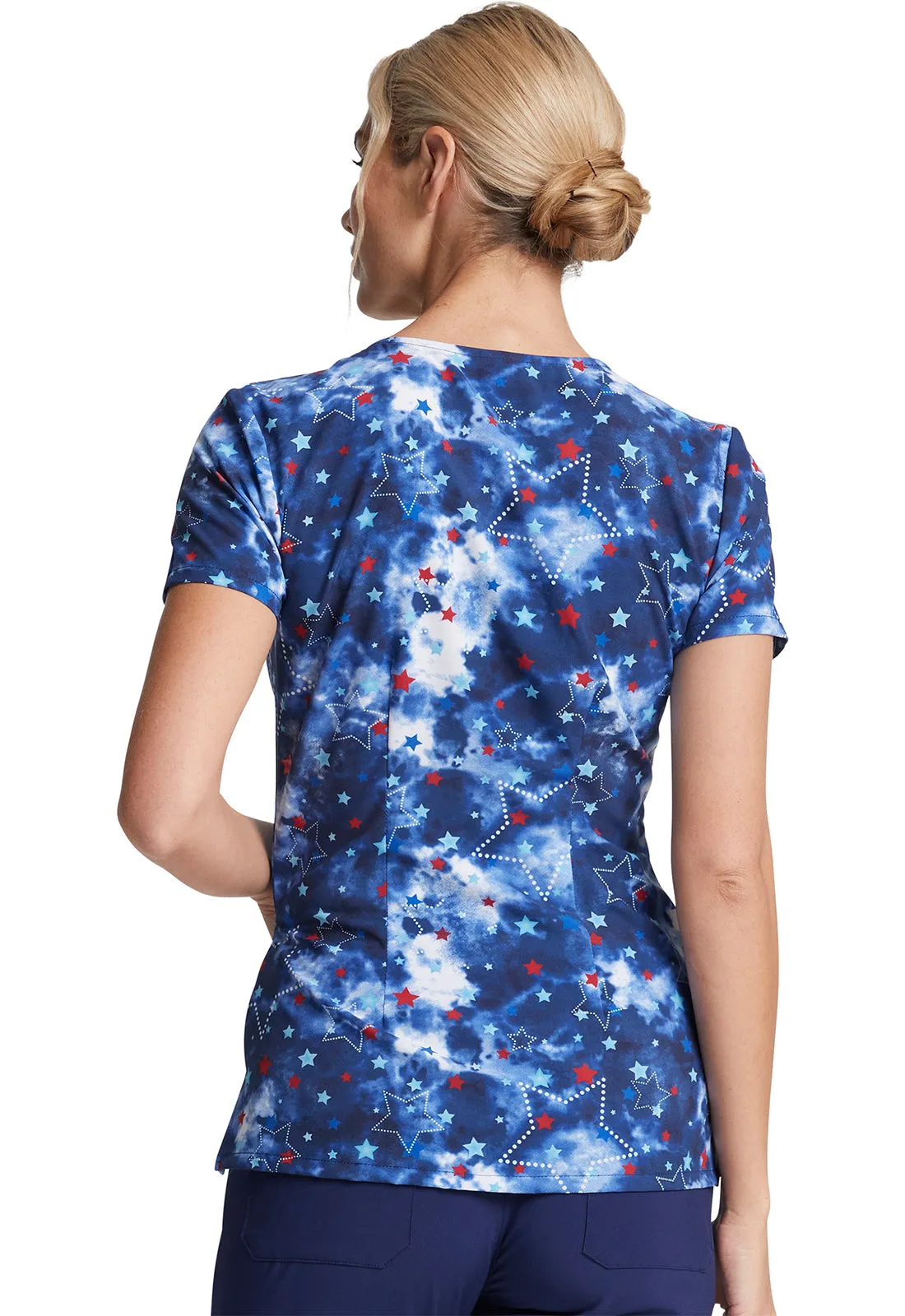 EDS Signature - Women's V-Neck Print Top