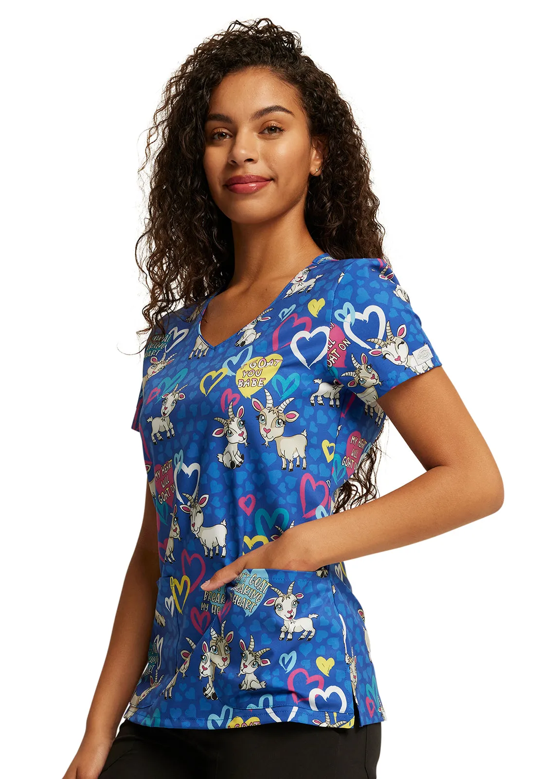 EDS Signature - Women's V-Neck Print Top
