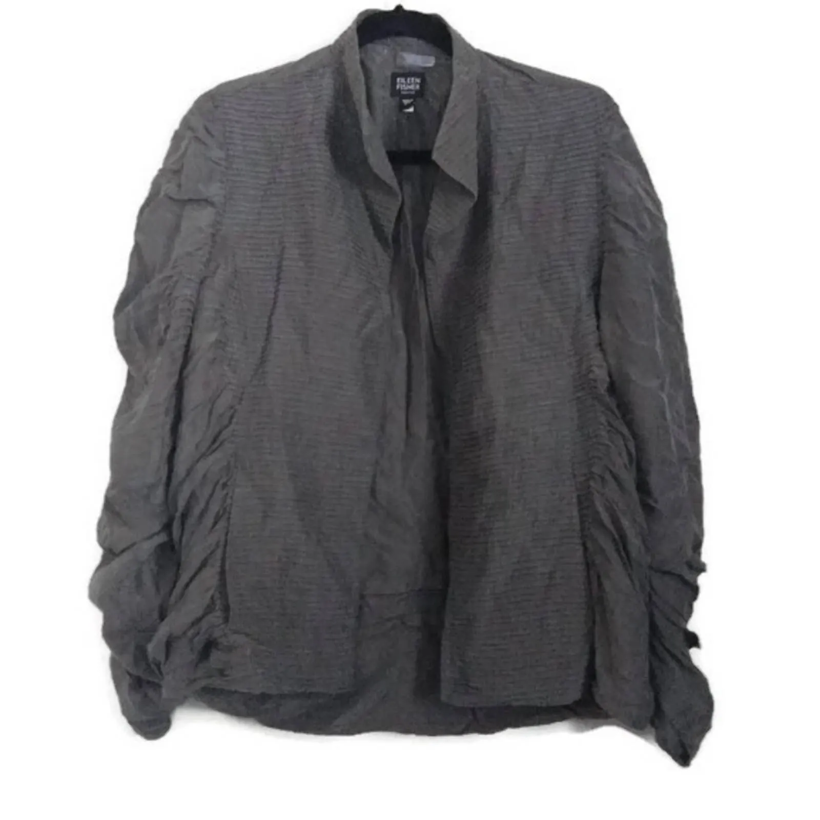 Eileen Fisher All Silk Open Front Cardigan