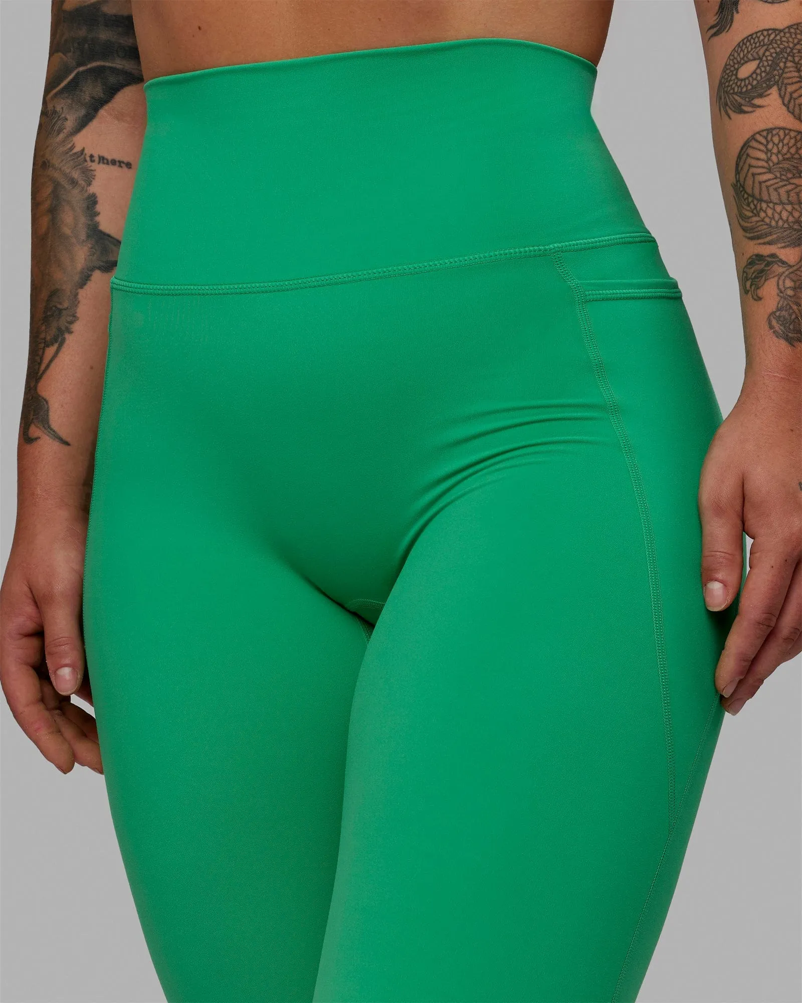 Elixir Full Length Leggings With Pockets - Holly Green