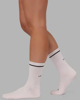Fast Performance Crew Socks - Bubblegum-Black