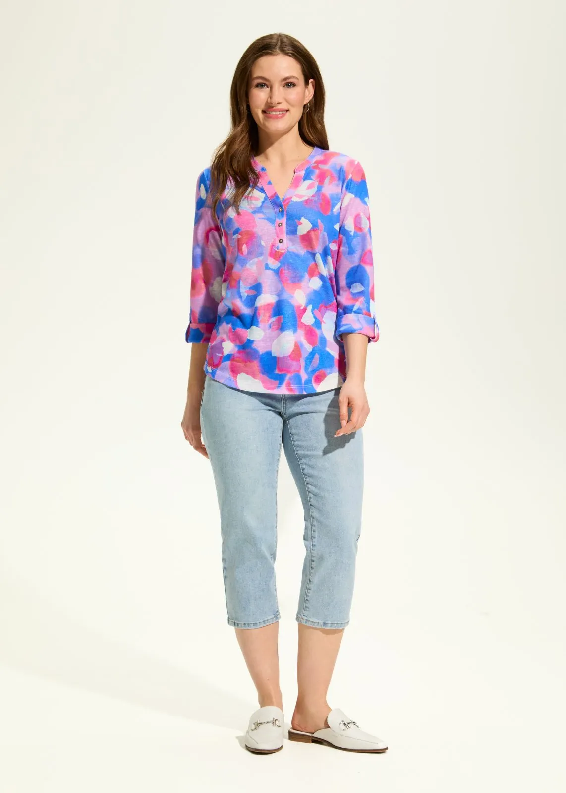 FDJ Ladies Doppel Light Henley Top