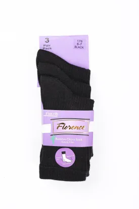 Florence Boys Fine Rib Bamboo Cotton 3 Pair Pack Socks Style: 176