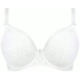 Fusion Lace Padded Plunge Bra White - Fantasie