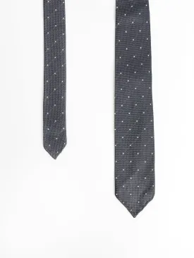 Grey/White Dotted Tie