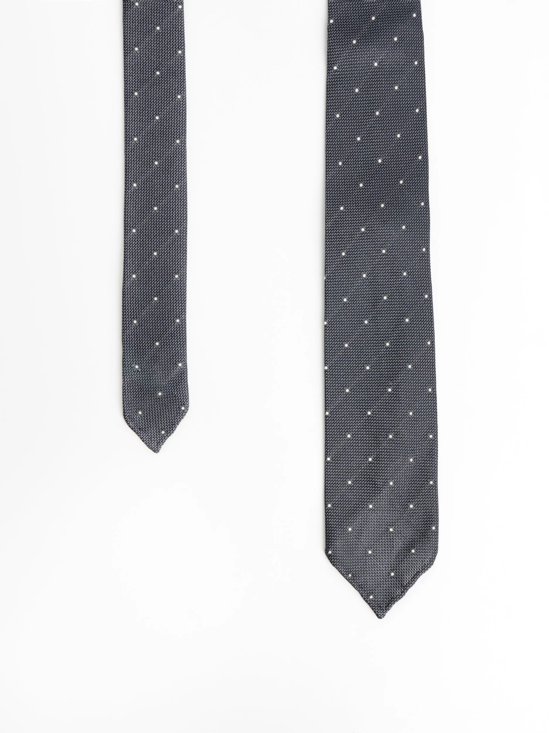 Grey/White Dotted Tie