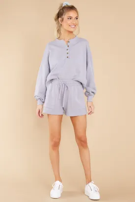Hana Lavender Ash Henley Sweatshirt