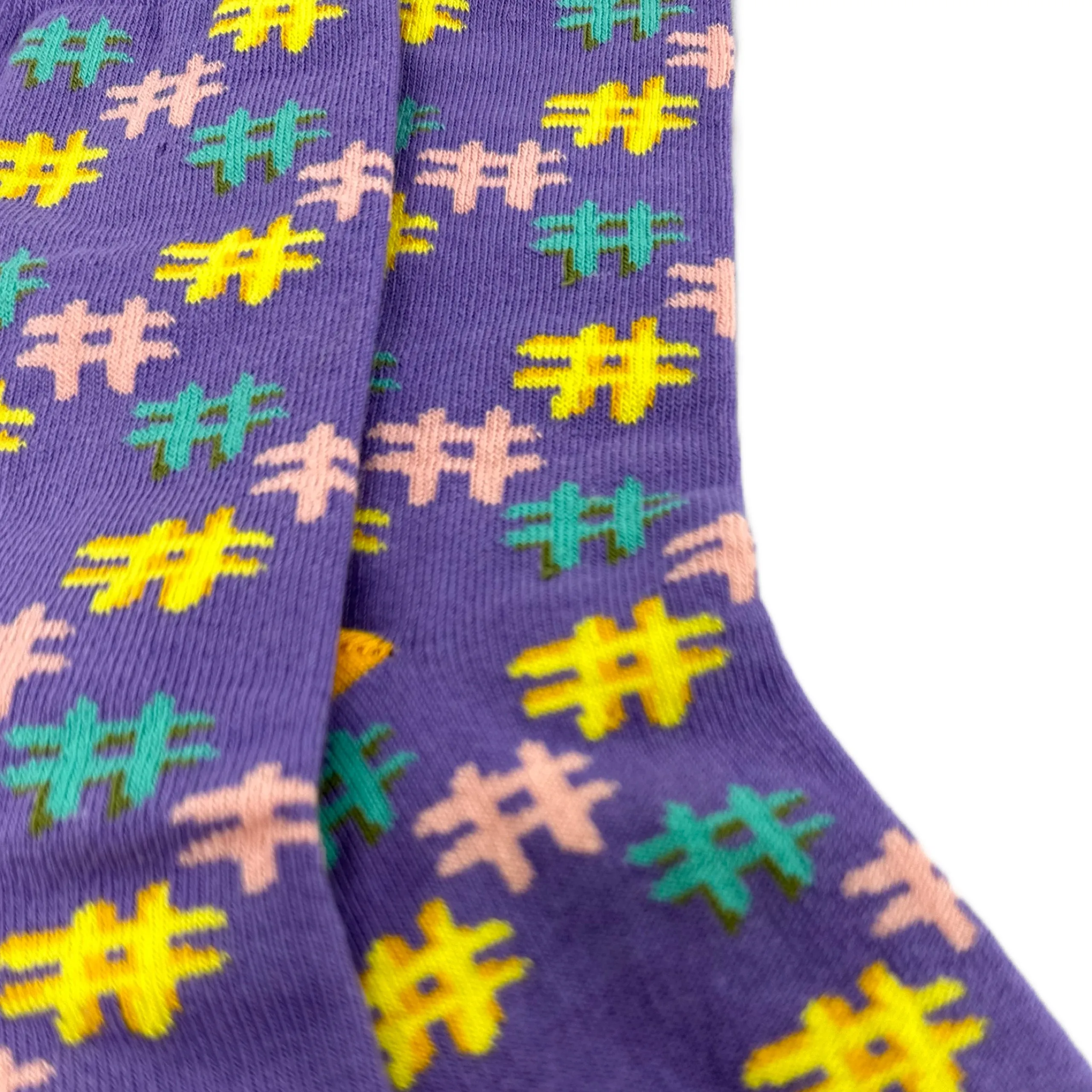 Hashtag Pattern Socks from the Sock Panda (Adult Small -  Shoe Sizes 2-5)