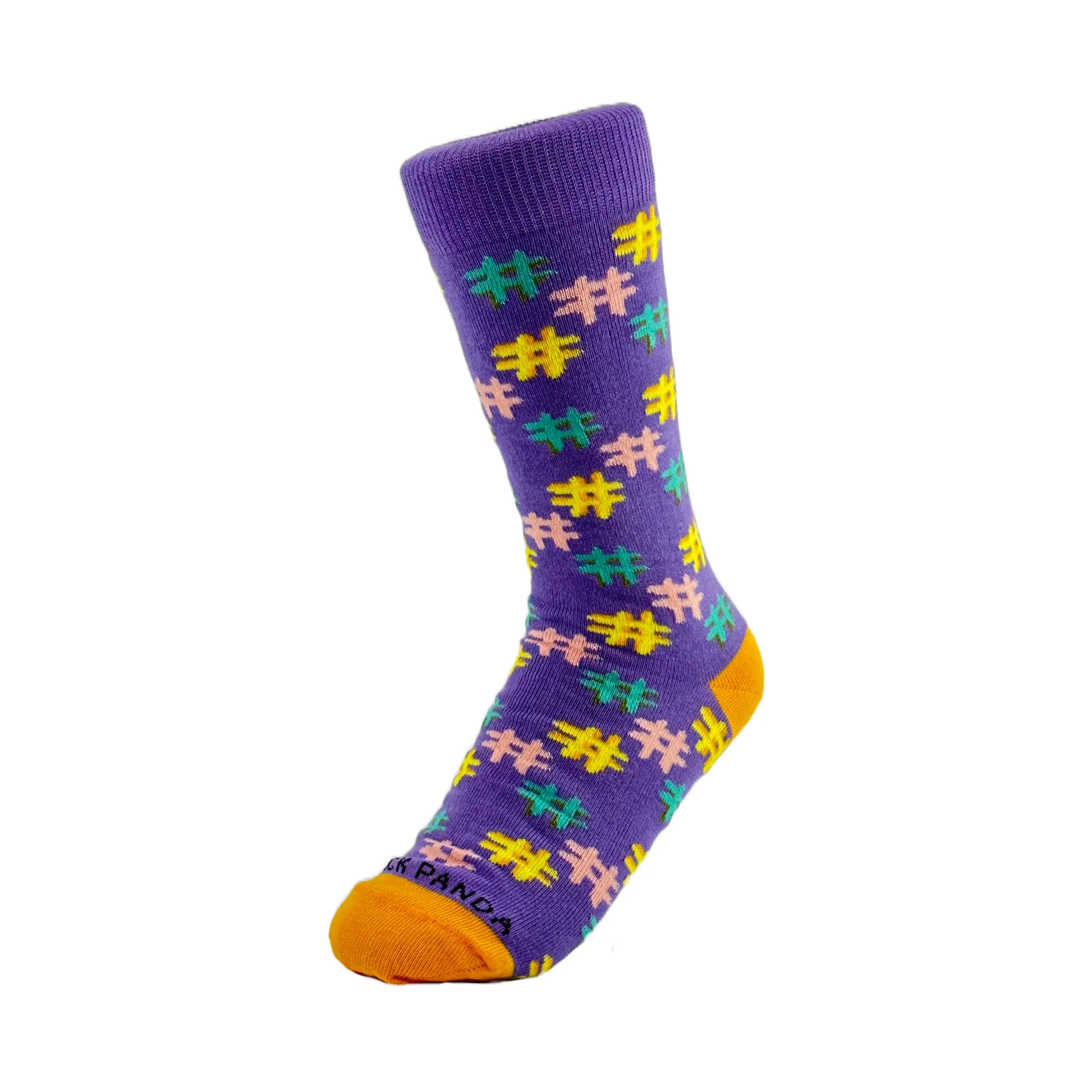 Hashtag Pattern Socks from the Sock Panda (Adult Small -  Shoe Sizes 2-5)