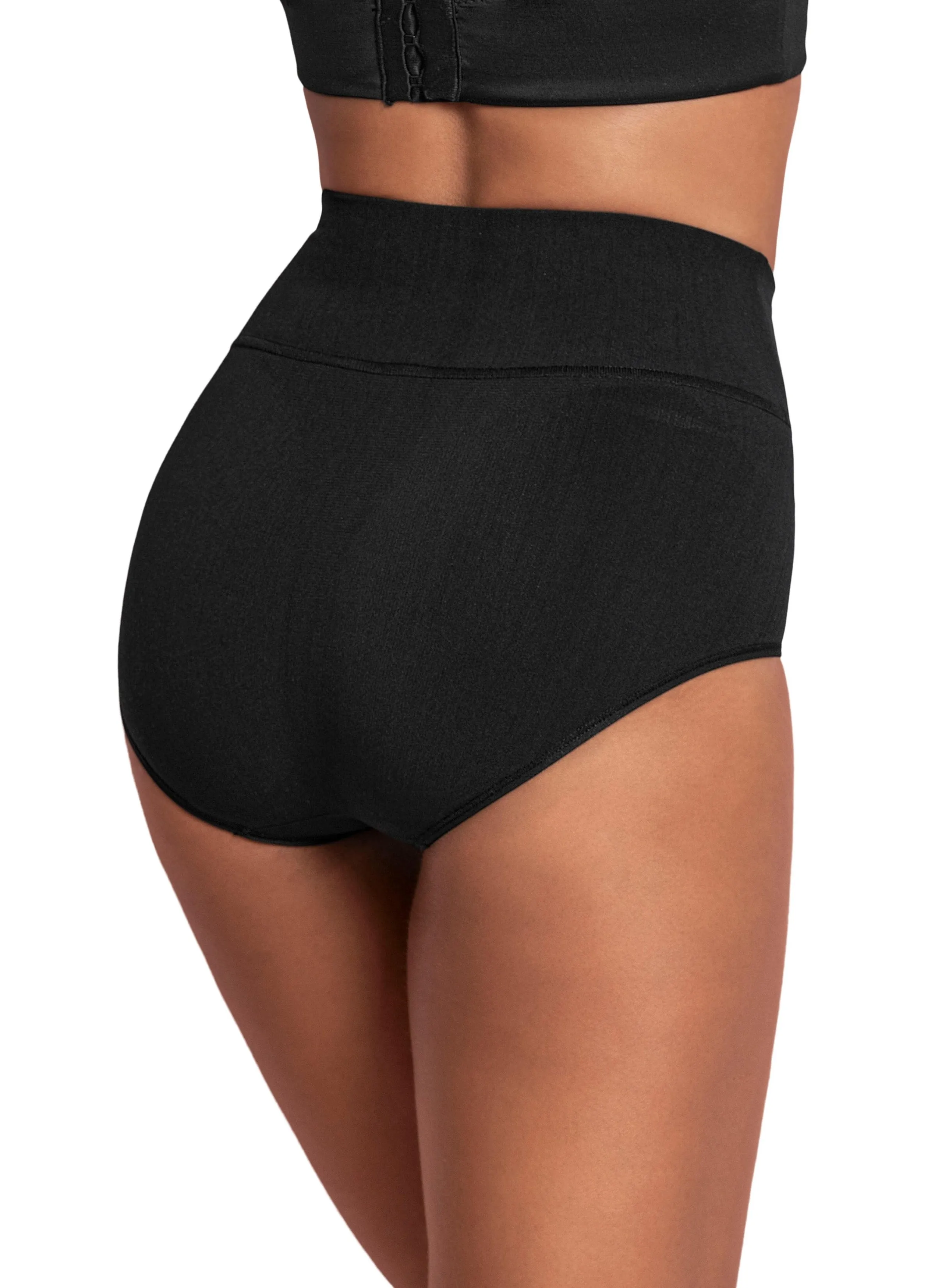 High-Waisted Classic Smoothing Brief - Black