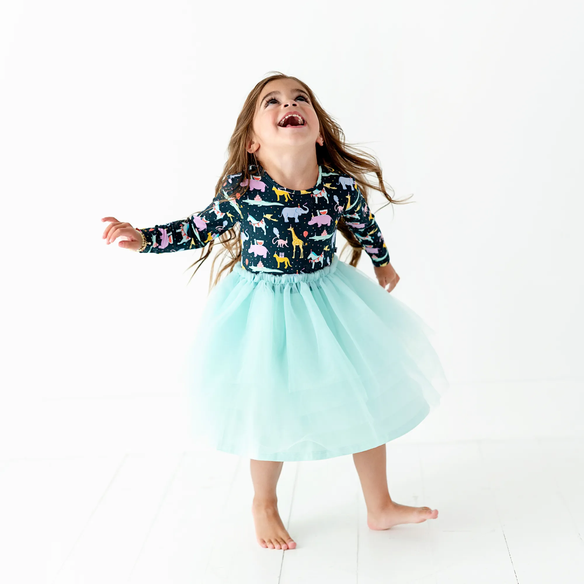 Hippo, Hippo, Hooray! Toddler Dress With Tulle