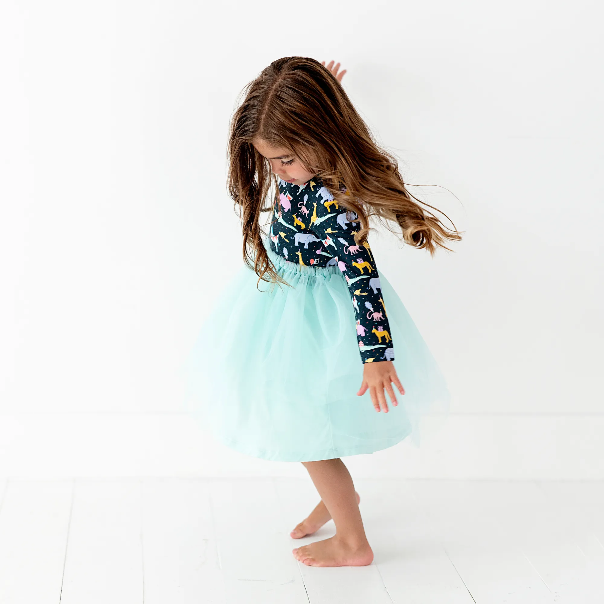 Hippo, Hippo, Hooray! Toddler Dress With Tulle