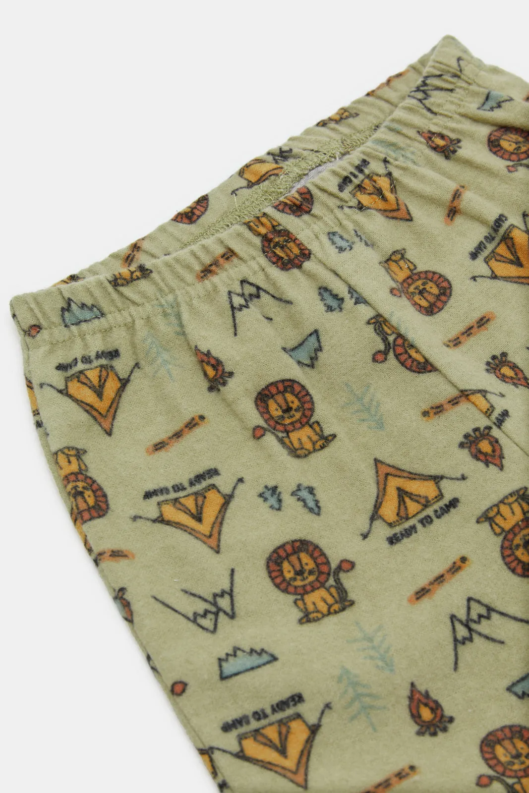 Infant Boys Green Lion Print Pyjama Set (2 Piece)