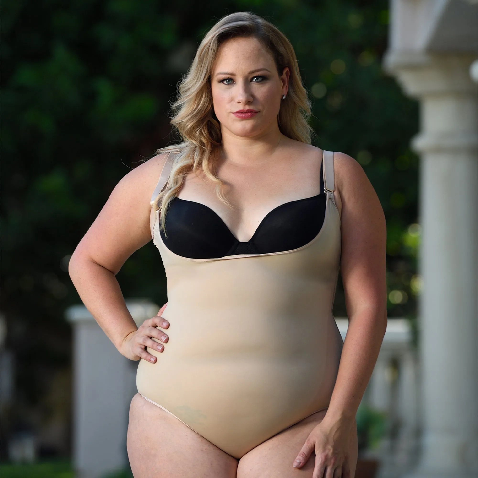 InstantFigure Plus Size Undersbust Brief with adj Bra Straps WBBS009C