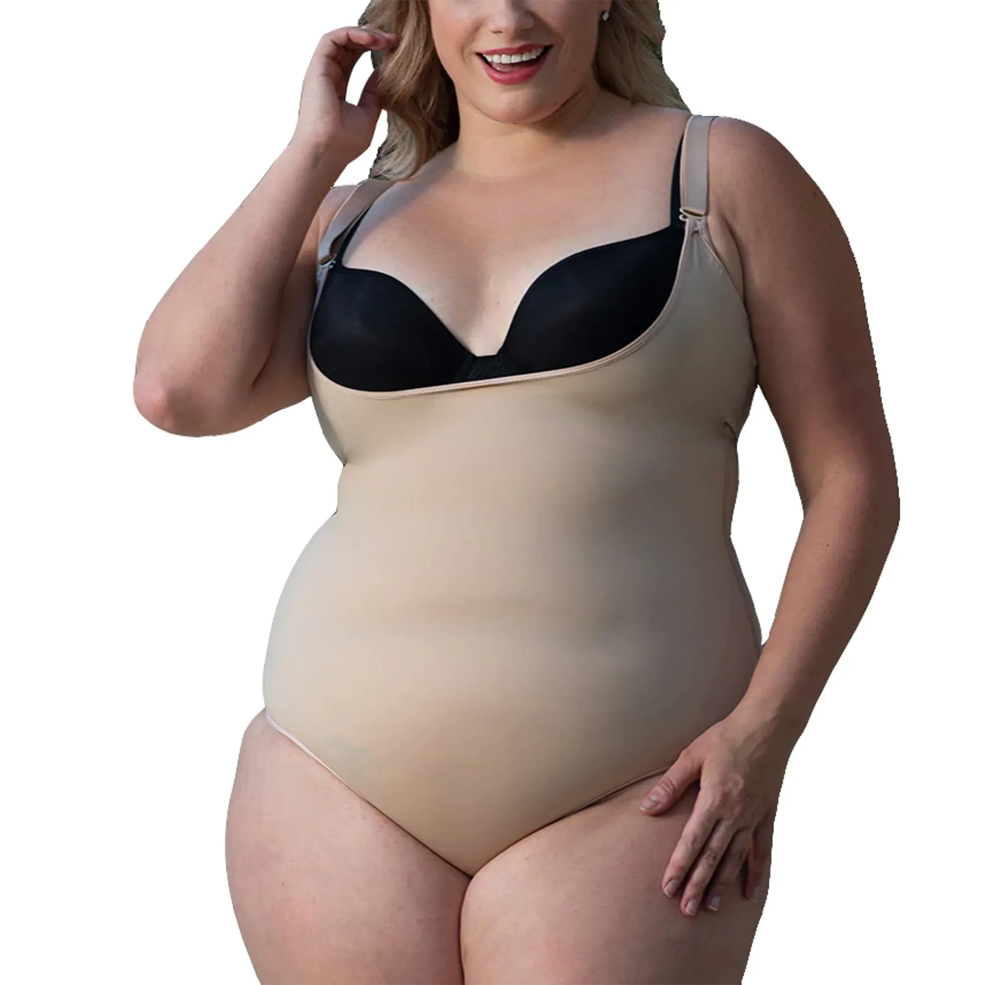 InstantFigure Plus Size Undersbust Brief with adj Bra Straps WBBS009C