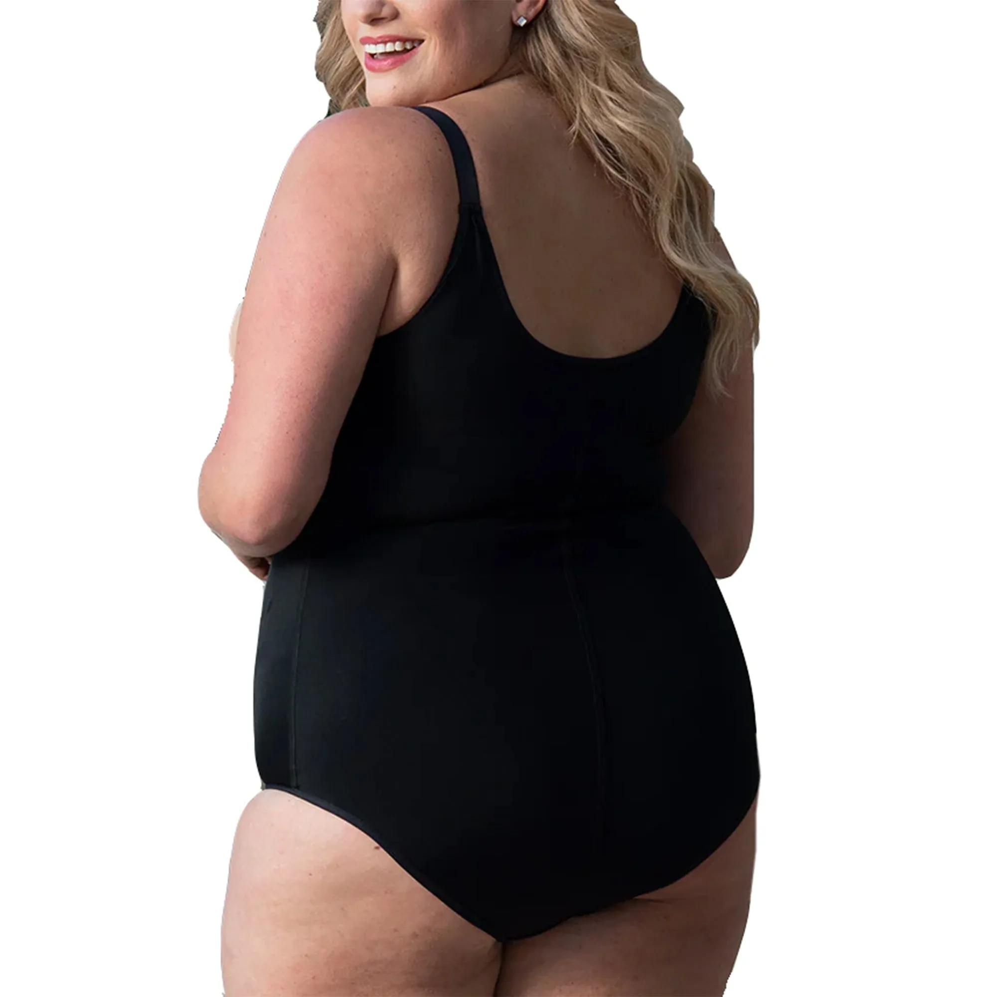 InstantFigure Plus Size Undersbust Brief with adj Bra Straps WBBS009C