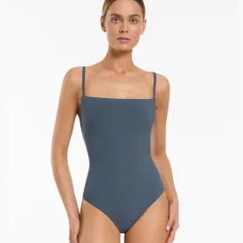 Jetset Minimal Tank One Piece in Steel Blue