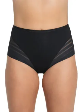 Lace Stripe Undetectable Classic Shaper Panty - Black