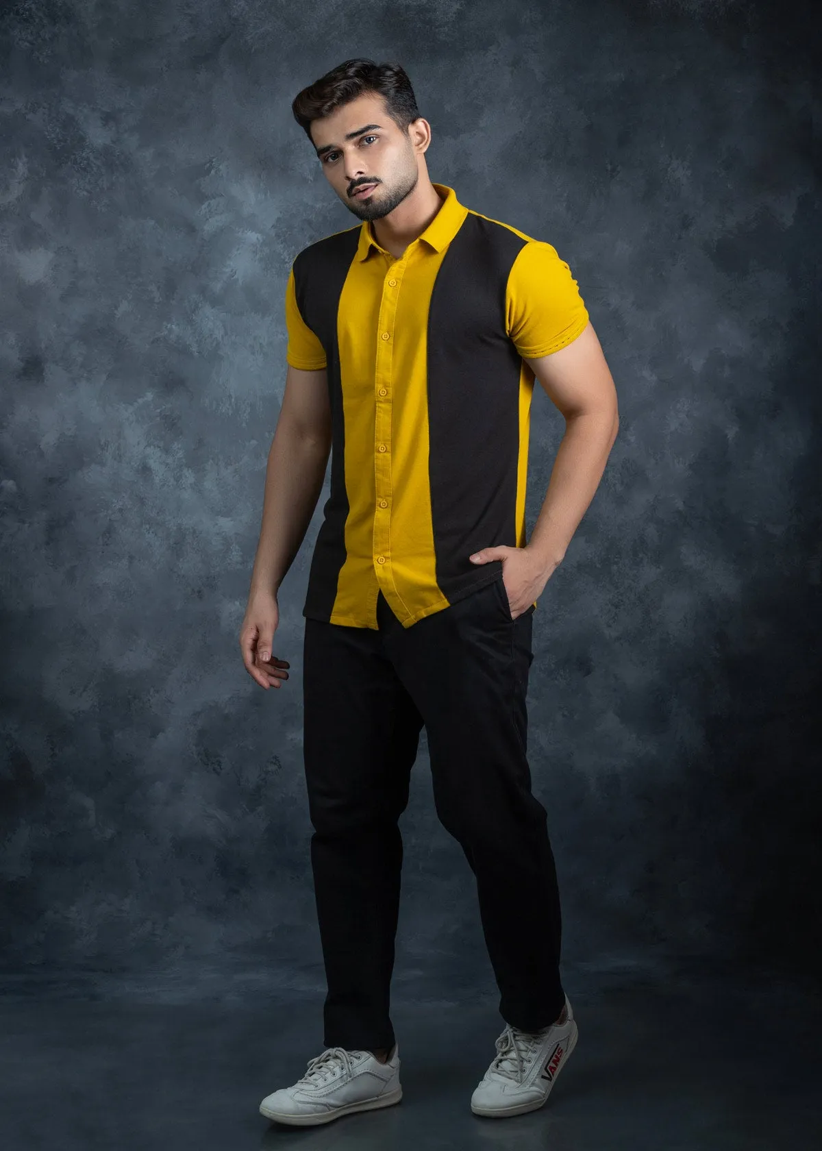 LCY | Tri-Tone Classic Collar Hybrid Shirt