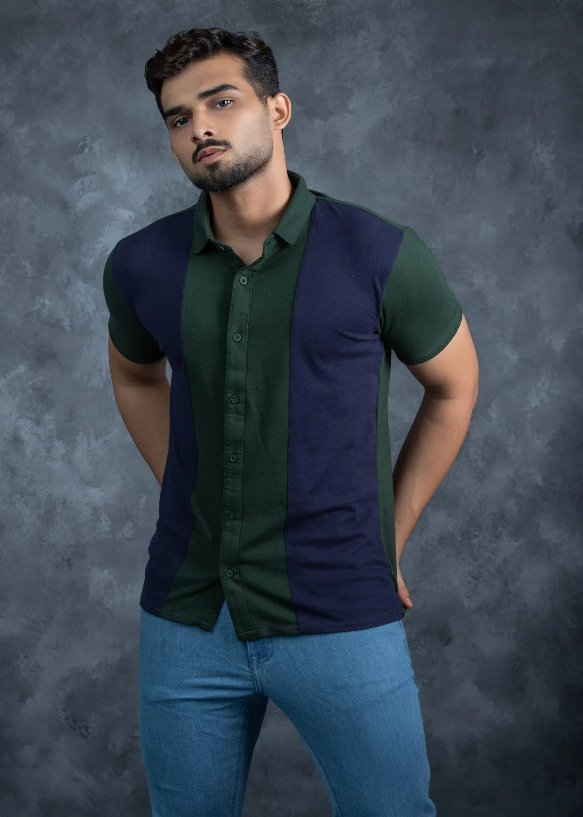 LCY | Tri-Tone Classic Collar Hybrid Shirt