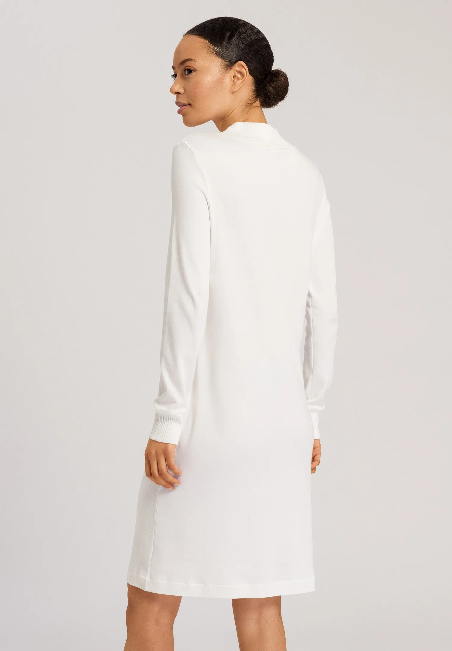 Loane High Neck Cotton Nightgown | Marshmallow 74972-1235