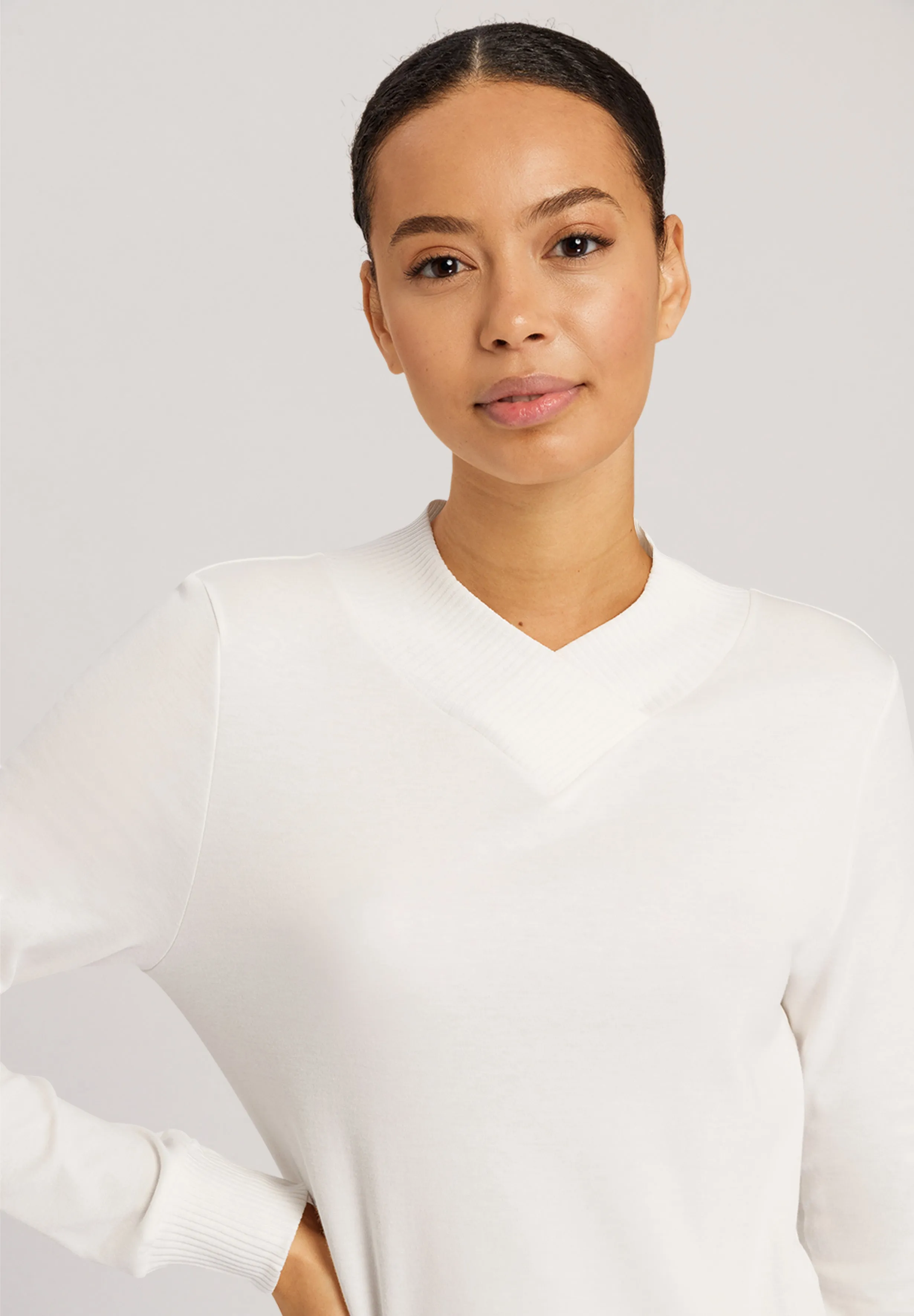 Loane High Neck Cotton Nightgown | Marshmallow 74972-1235