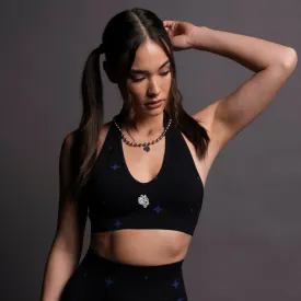 Lone "Everson Seamless" Halter Bra in Darc Cobalt Starry Night