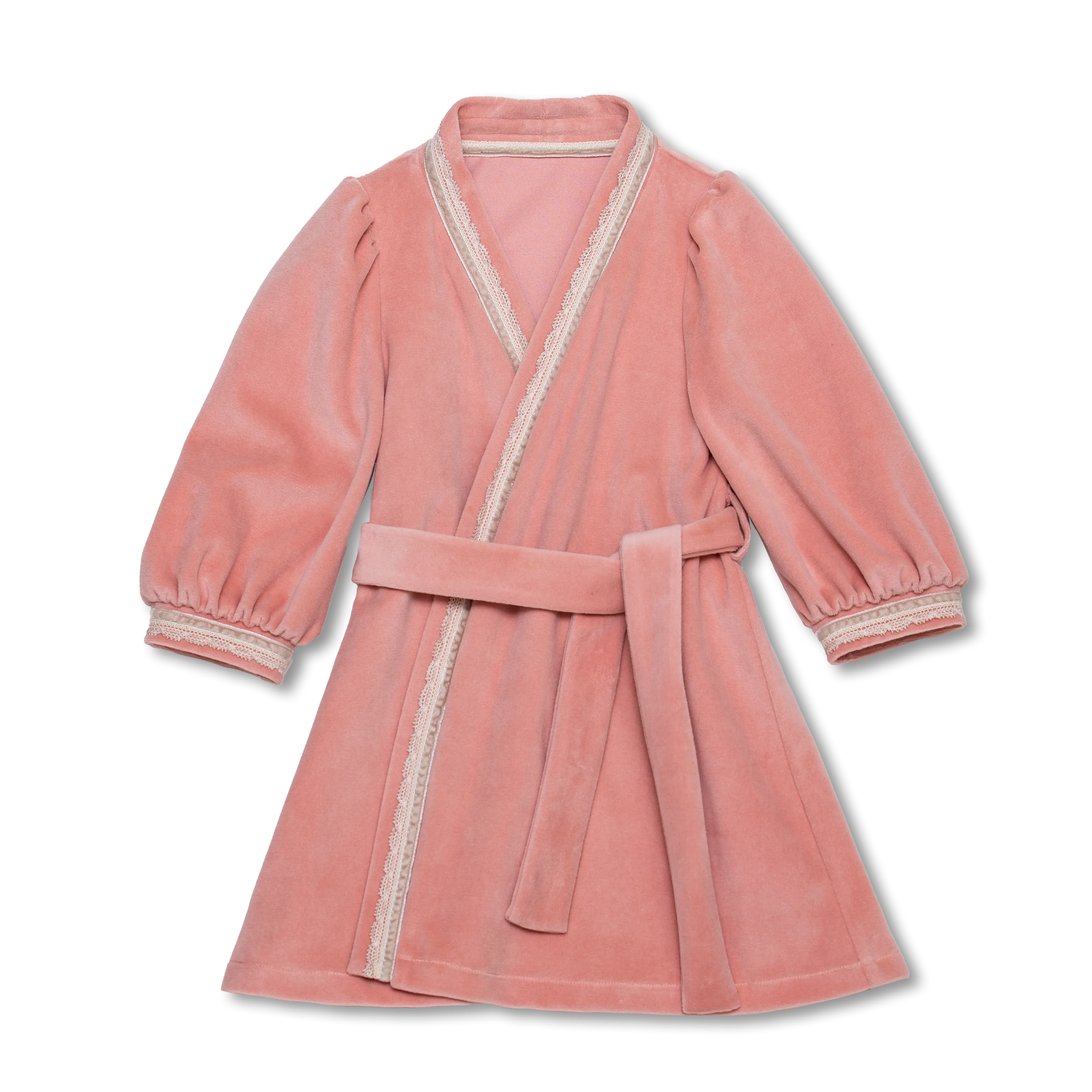 LUCINE - GIRLS DRESSING GOWN IN DUSTY PINK