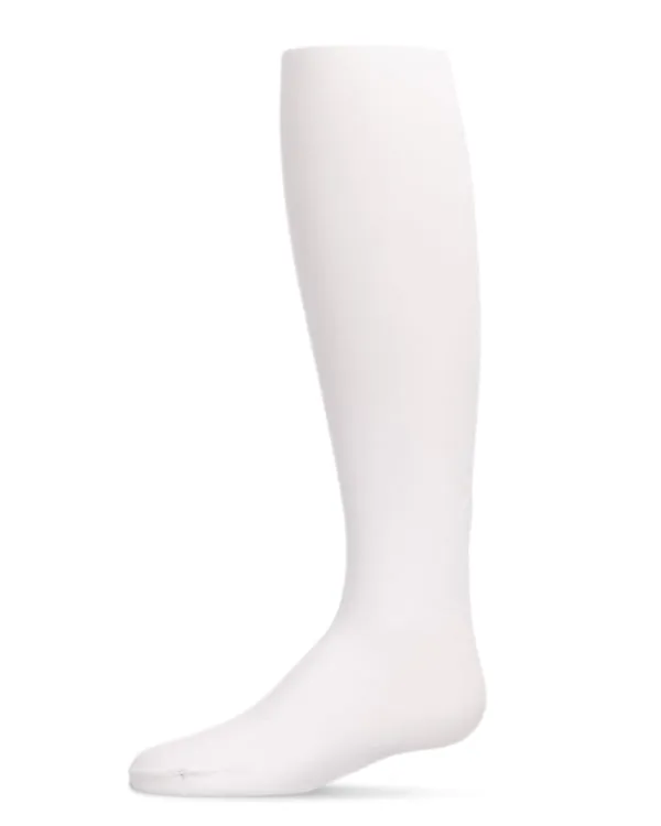 Memoi Sweet Heart Flocked Opaque Tights White