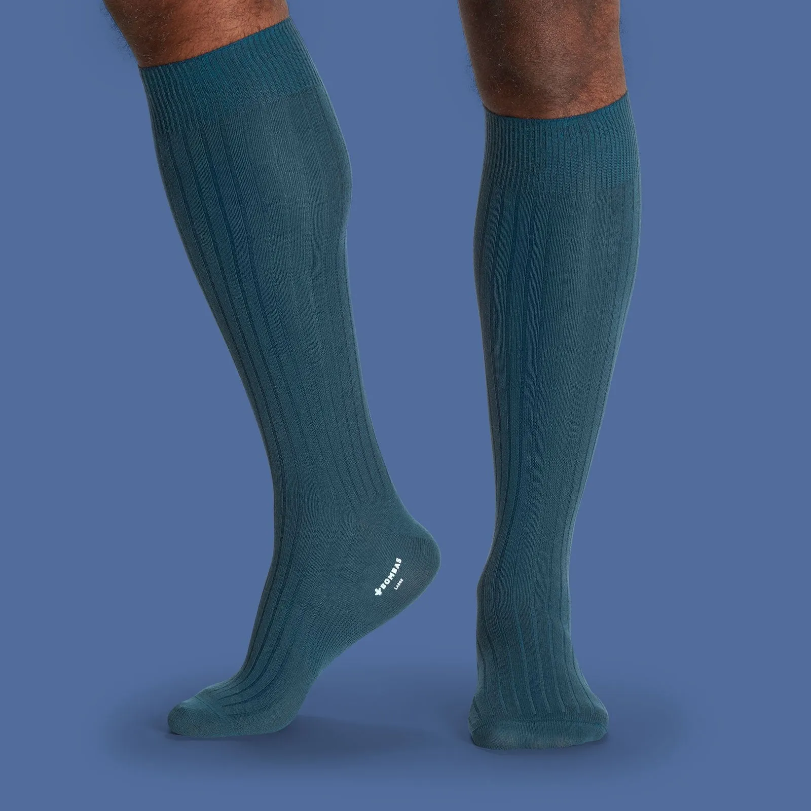 Men's Ribbed Dress Over the Calf Sock 8-Pack