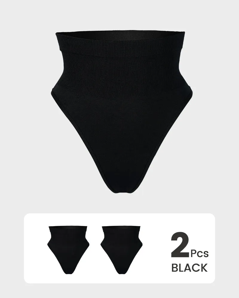 Mid-Waist Tummy Control Thong Panty (2 Pack)