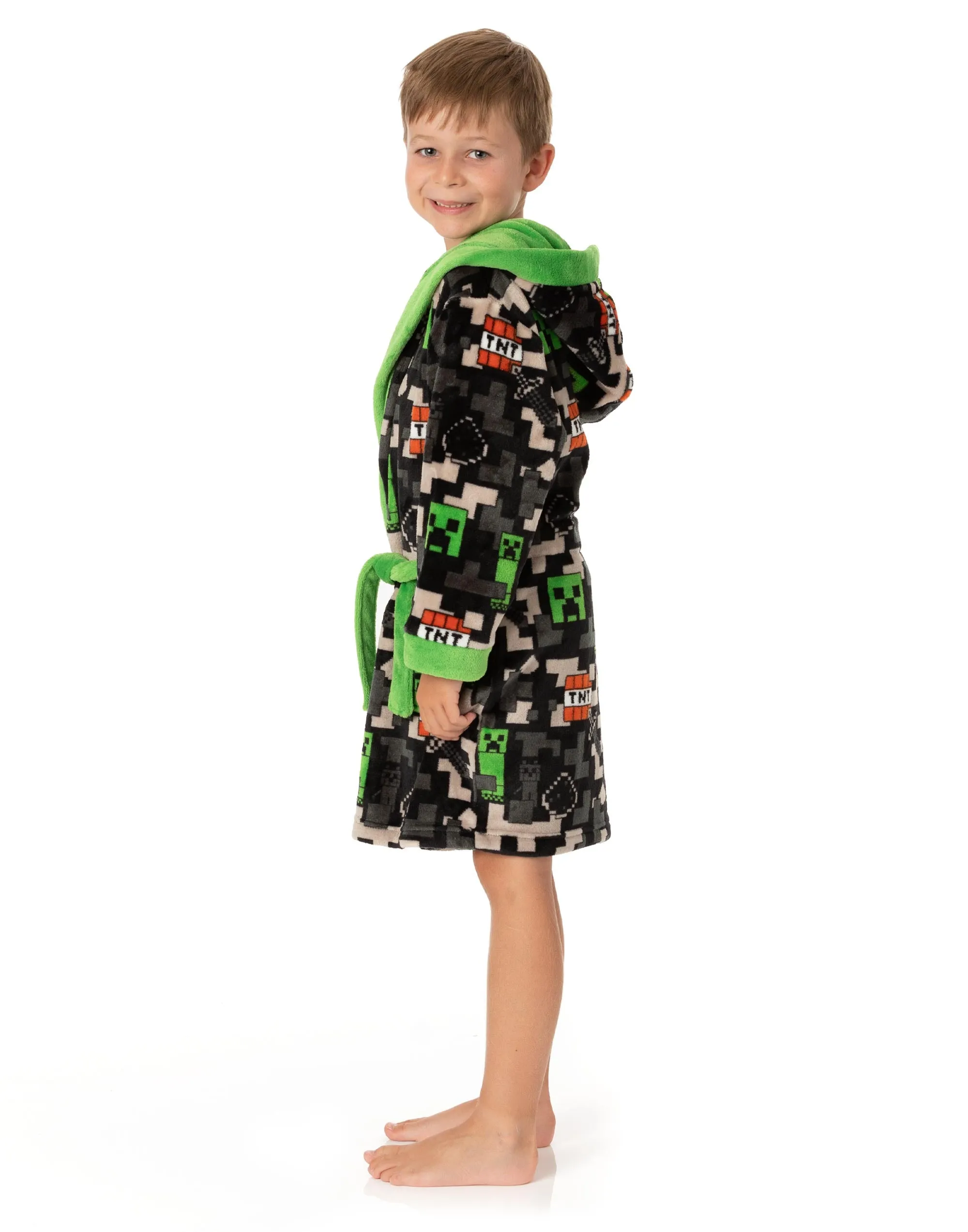 Minecraft Boys Creeper & TNT Dressing Gown