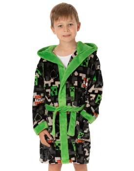 Minecraft Boys Creeper & TNT Dressing Gown