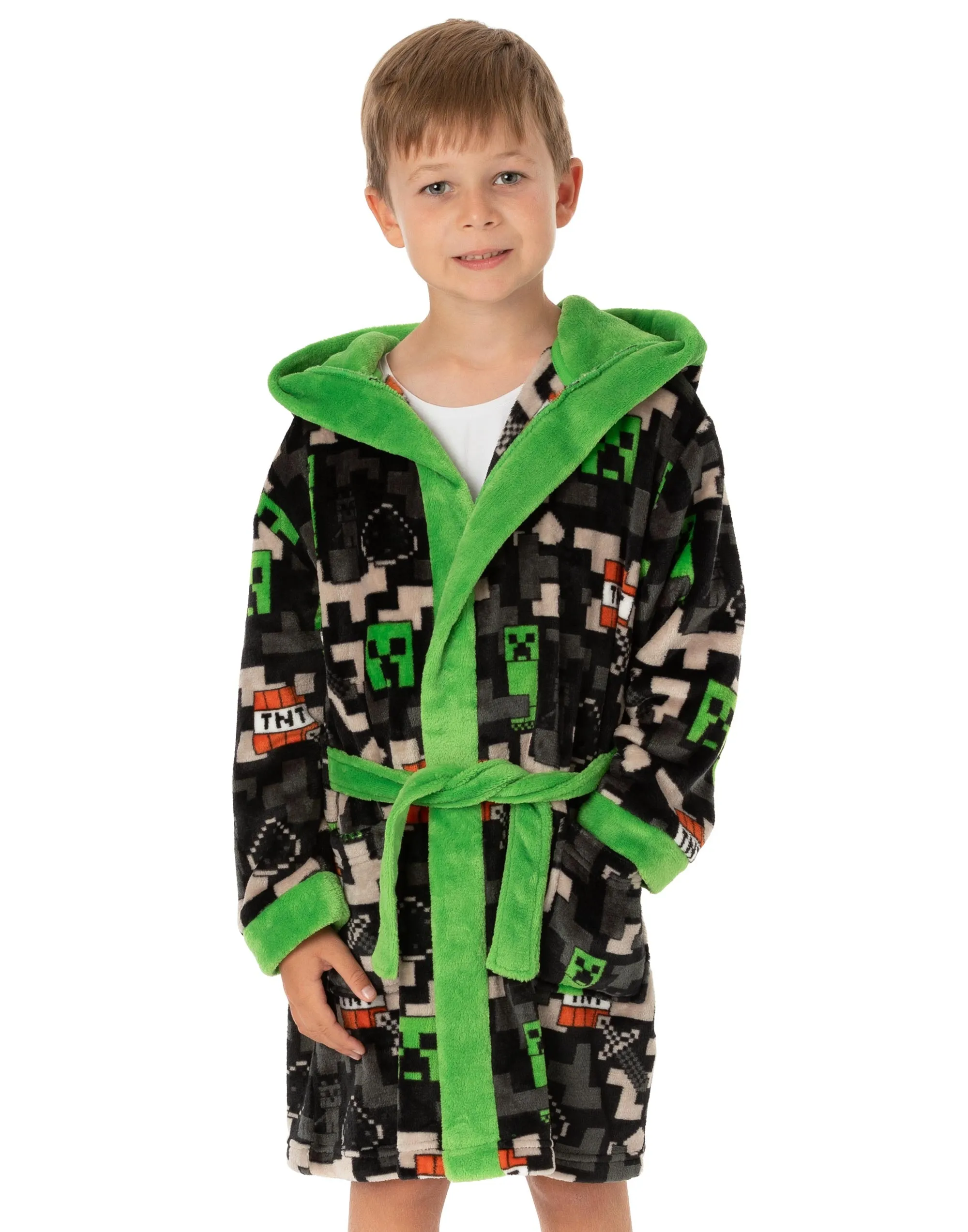 Minecraft Boys Creeper & TNT Dressing Gown