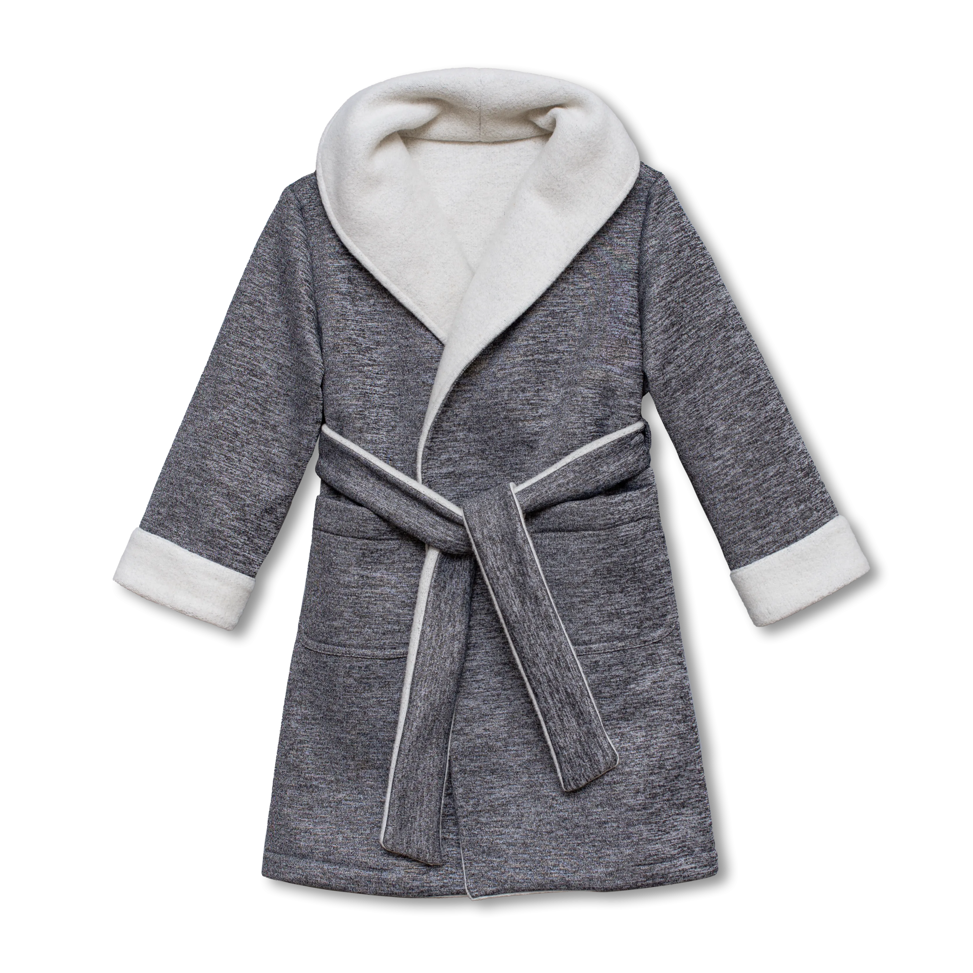 NATHAN - BOYS' BATHROBE IN GREY