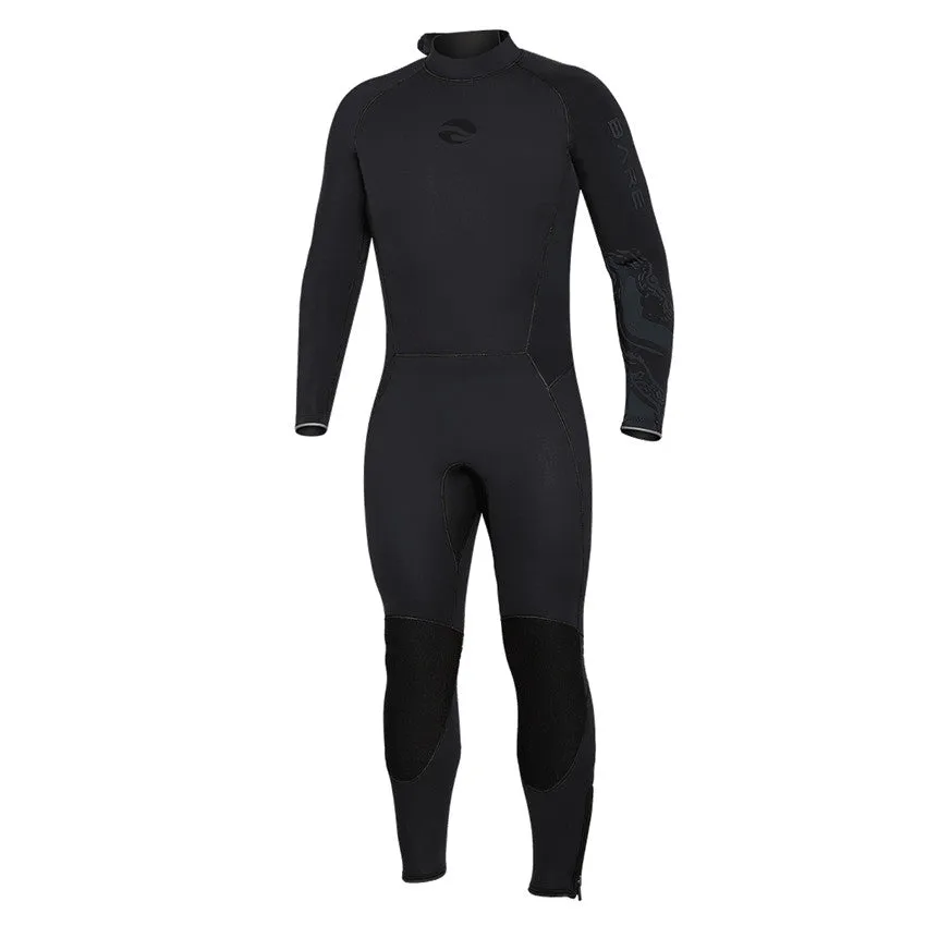 Open Box Bare Mens 3mm Velocity Ultra Full Wetsuit-Black-XX-Large