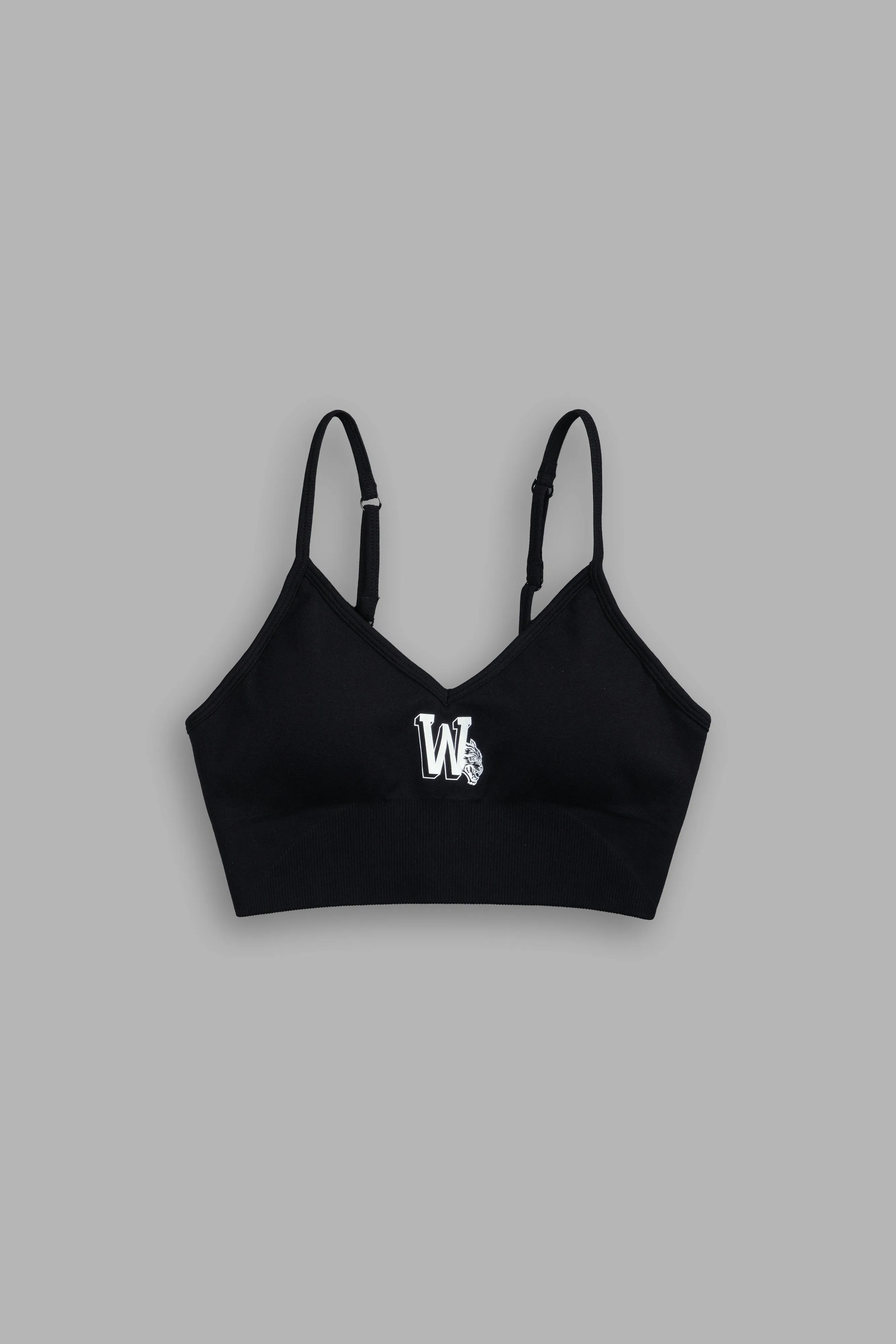 Our Stamp "Everson Seamless" Sports Bra in Black