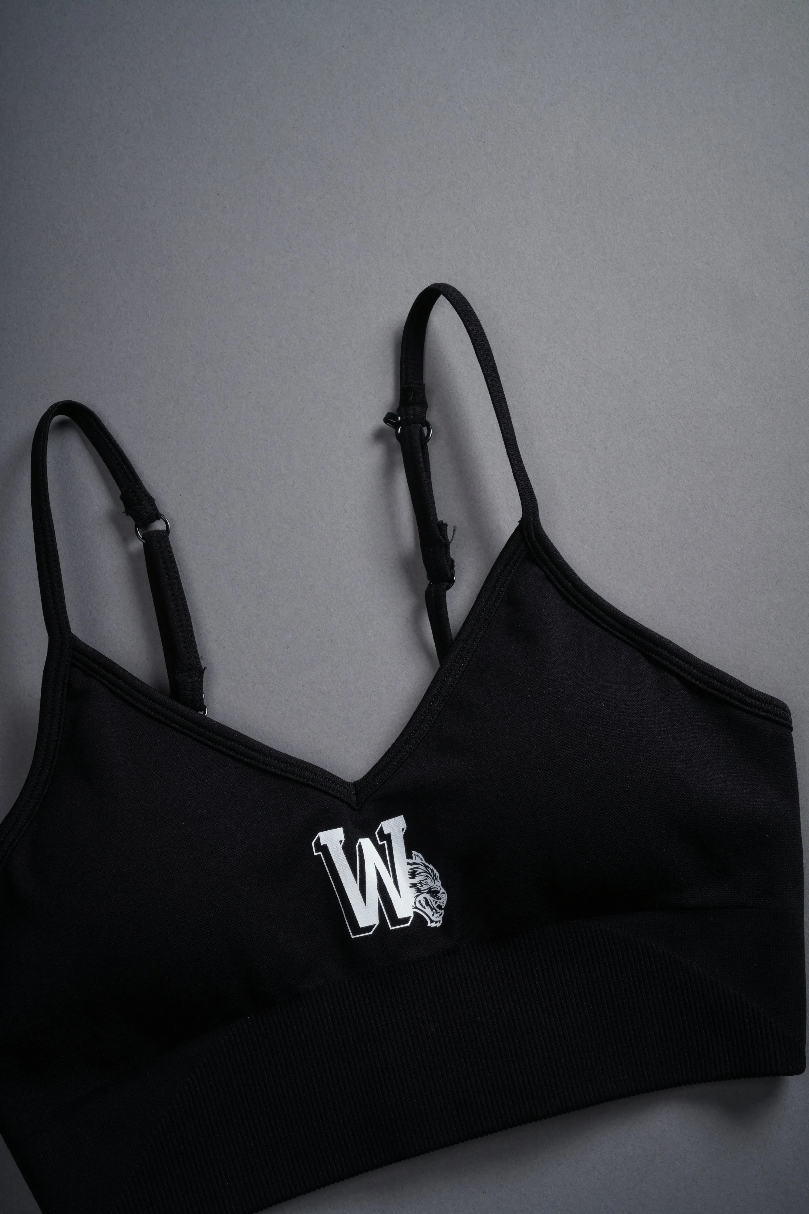 Our Stamp "Everson Seamless" Sports Bra in Black