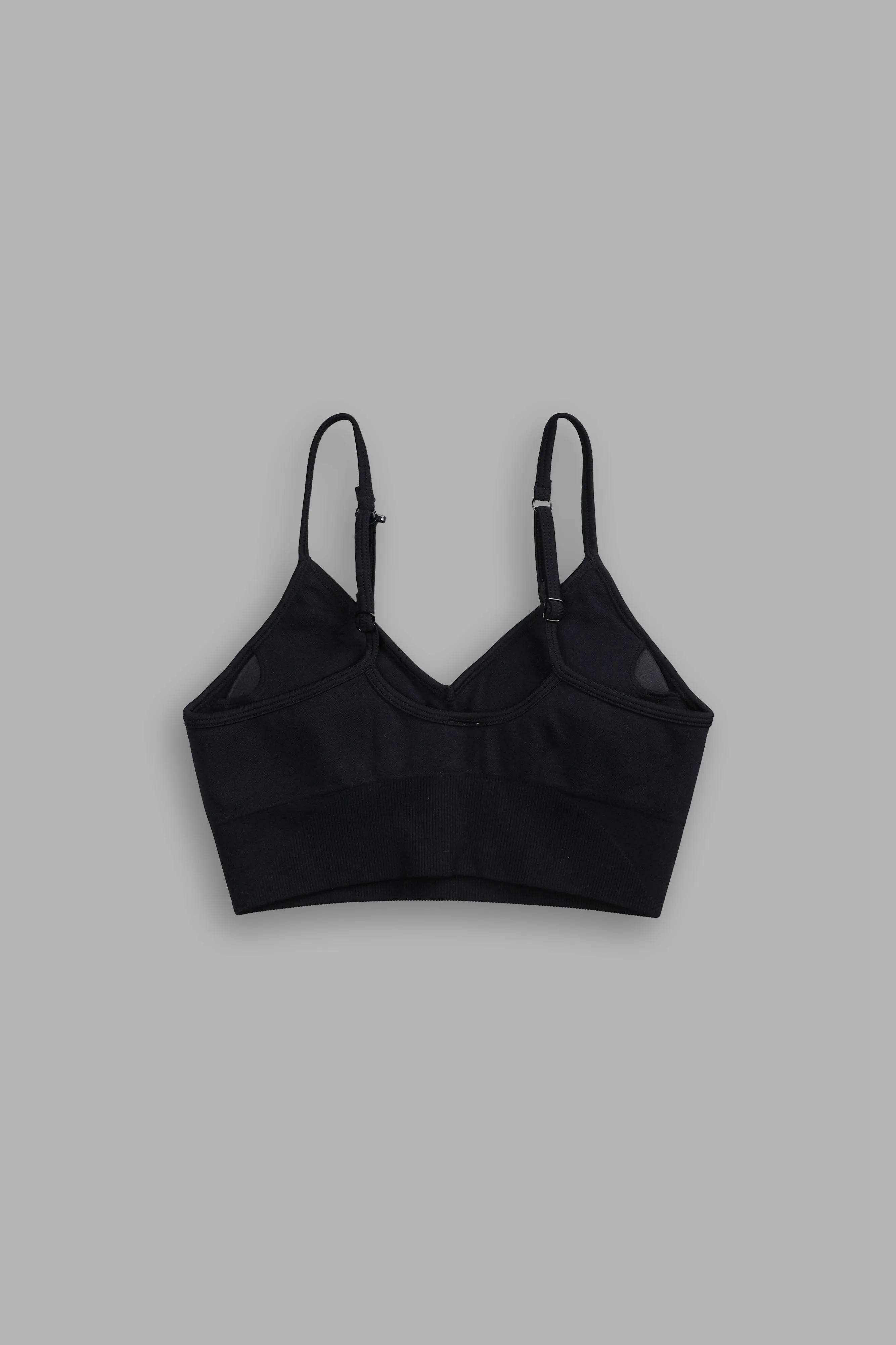 Our Stamp "Everson Seamless" Sports Bra in Black