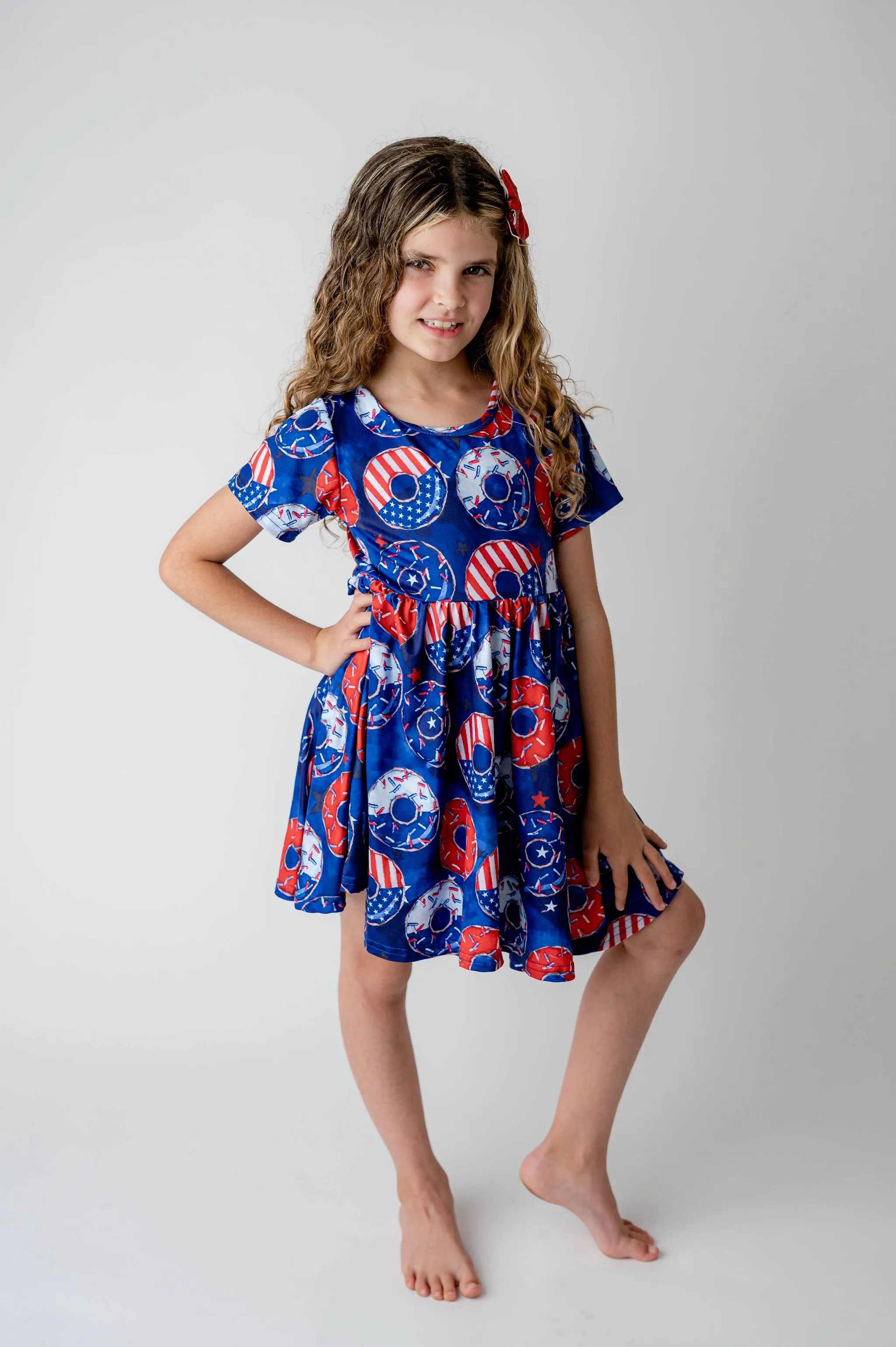 PATRIOTIC DONUT TWIRL DRESS
