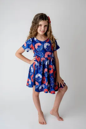 PATRIOTIC DONUT TWIRL DRESS