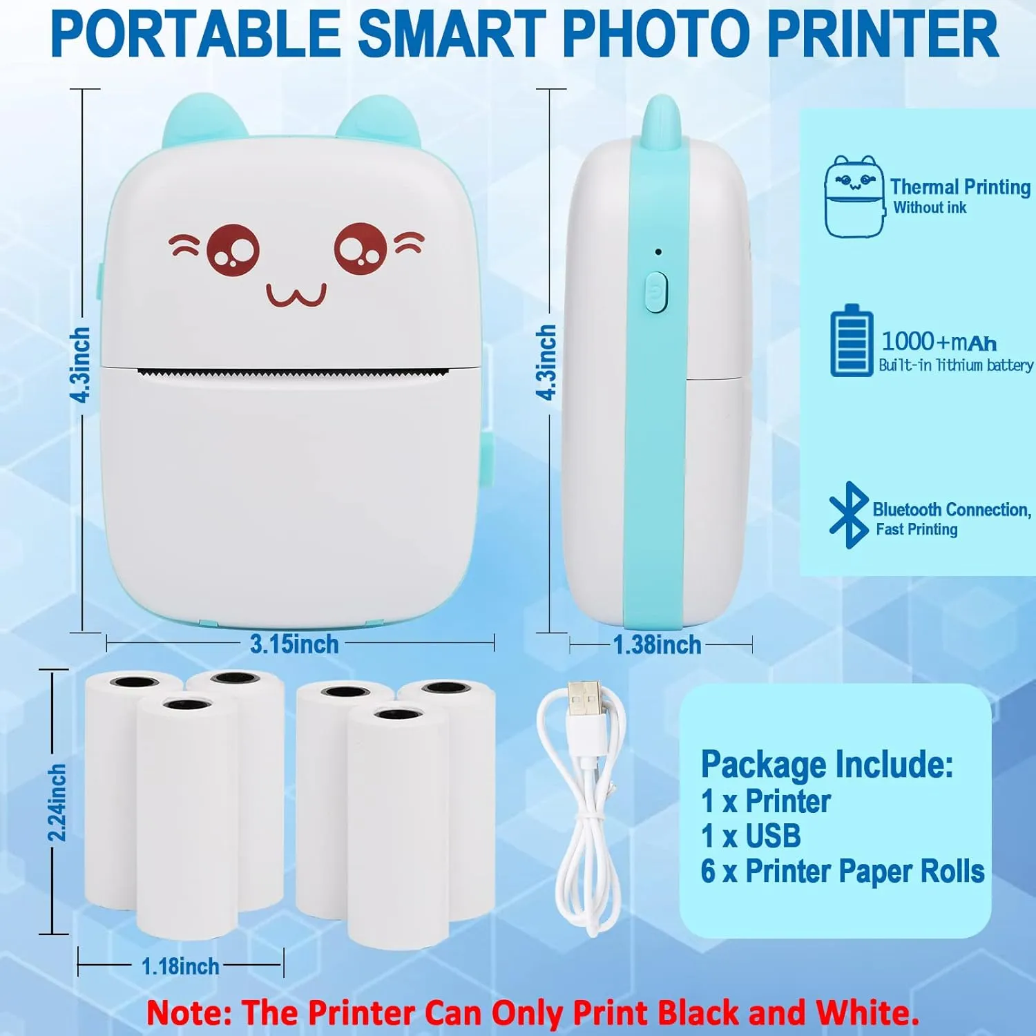 Portable Mini Thermal Printer