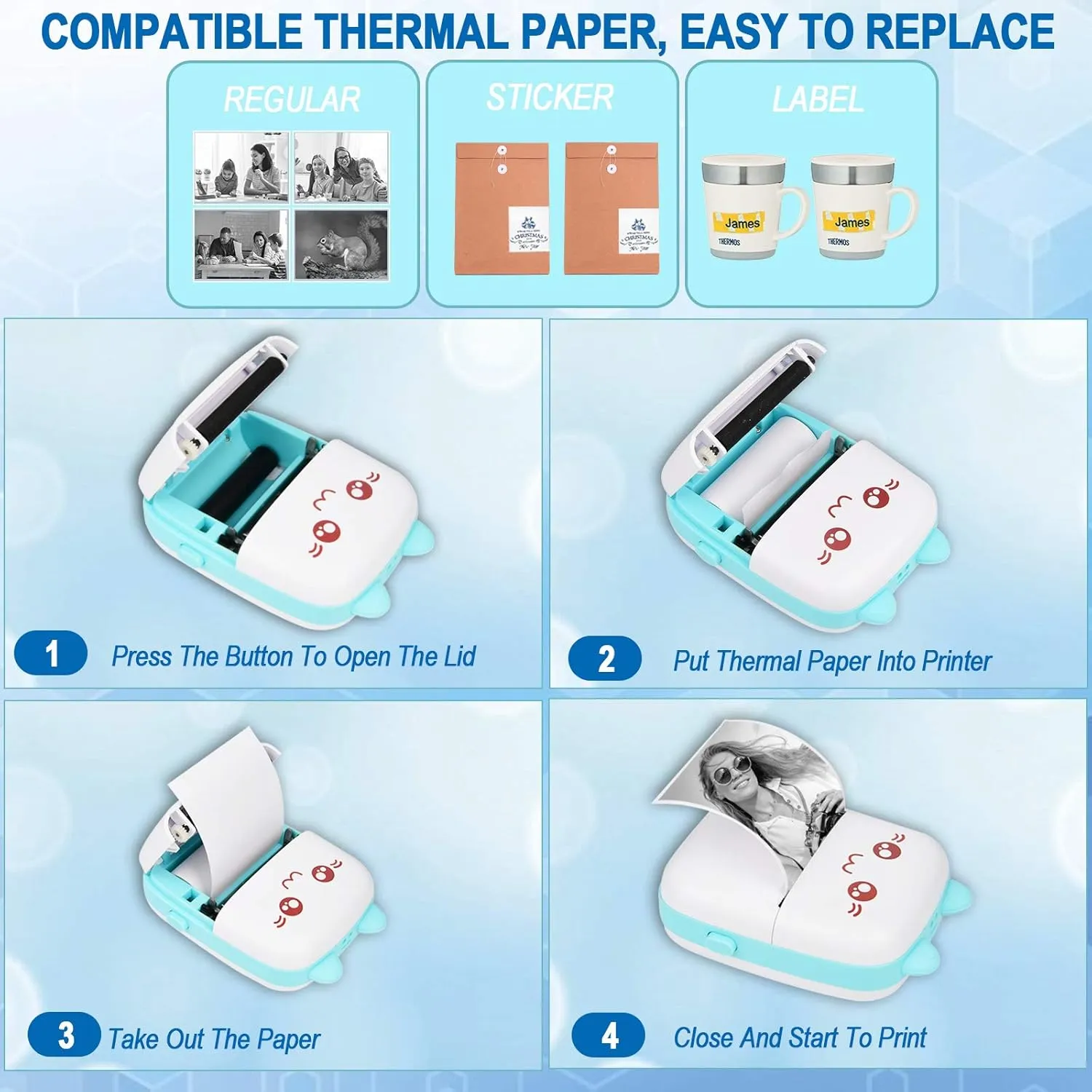 Portable Mini Thermal Printer