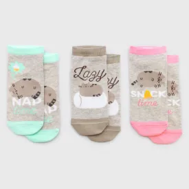 Pusheen - 3 Pack Lazy Ankle Socks