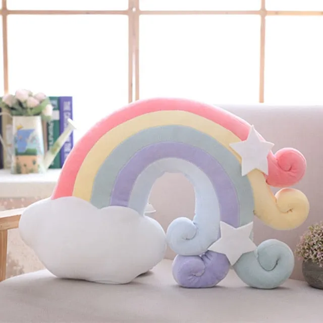 Rainbow Cloud Plush Pillow